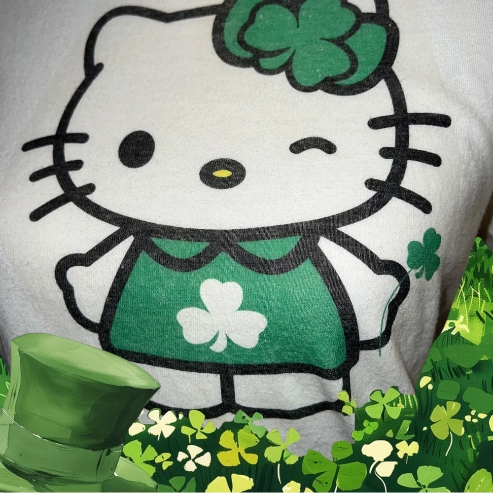 Hello Kitty Kids T-Shirt - perfect for St. Patrick’s Day! - Picture 6 of 10